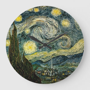 Vincent van Gogh's The Starry Night (1889) Große Wanduhr