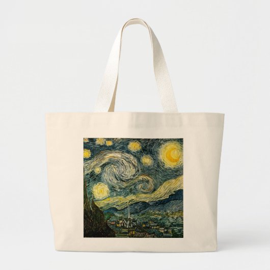 Vincent van Gogh's The Starry Night (1889) Jumbo Stoffbeutel (Vorne)