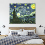 Vincent van Gogh's The Starry Night (1889) Leinwanddruck (Insitu (Schlafzimmer))
