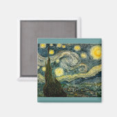 Vincent van Gogh's The Starry Night (1889) Magnet (Vorderseite/Rückseite)