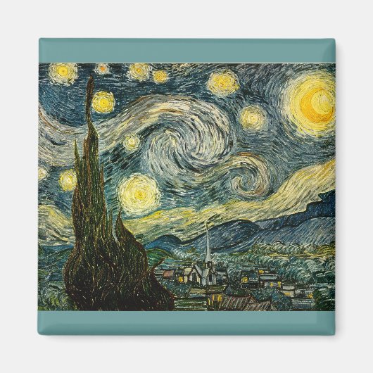 Vincent van Gogh's The Starry Night (1889) Magnet (Vorne)