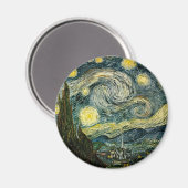 Vincent van Gogh's The Starry Night (1889) Magnet (Vorderseite/Rückseite)