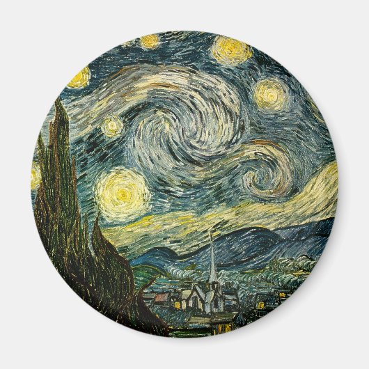 Vincent van Gogh's The Starry Night (1889) Magnet (Vorne)