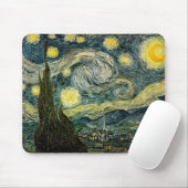 Vincent van Gogh's The Starry Night (1889) Mousepad (Mit Mouse)