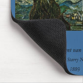 Vincent van Gogh's The Starry Night (1889) Mousepad (Ecke)
