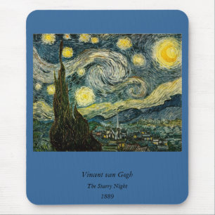 Vincent van Gogh's The Starry Night (1889) Mousepad