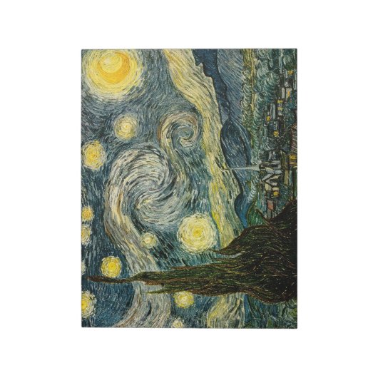 Vincent van Gogh's The Starry Night (1889) Notizblock (Rotiert)