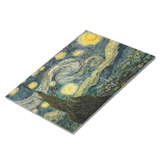 Vincent van Gogh's The Starry Night (1889) Notizblock (angewinkelt)