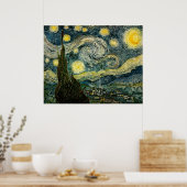 Vincent van Gogh's The Starry Night (1889) Poster (Küche)