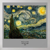 Vincent van Gogh's The Starry Night (1889) Poster (Vorne)