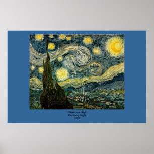 Vincent van Gogh's The Starry Night (1889) Poster
