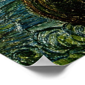 Vincent van Gogh's The Starry Night (1889) Poster (Ecke)