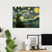 Vincent van Gogh's The Starry Night (1889) Poster (Heimbüro)
