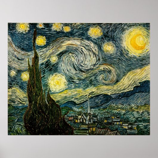 Vincent van Gogh's The Starry Night (1889) Poster (Vorne)