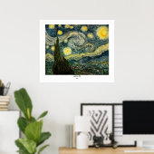 Vincent van Gogh's The Starry Night (1889) Poster (Heimbüro)