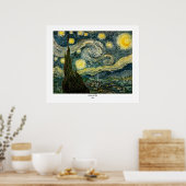 Vincent van Gogh's The Starry Night (1889) Poster (Küche)