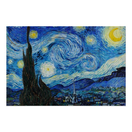 Vincent Van Gogh's The Starry Night (1889) Poster (Vorderseite)
