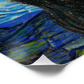 Vincent Van Gogh's The Starry Night (1889) Poster (Ecke)