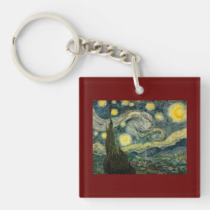 Vincent van Gogh's The Starry Night (1889) Schlüsselanhänger