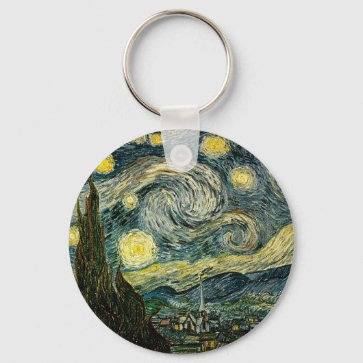 Vincent van Gogh's The Starry Night (1889) Schlüsselanhänger (Vorderseite)