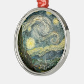 Vincent van Gogh's The Starry Night (1889) Silbernes Ornament (Links)