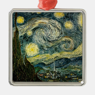 Vincent van Gogh's The Starry Night (1889) Silbernes Ornament