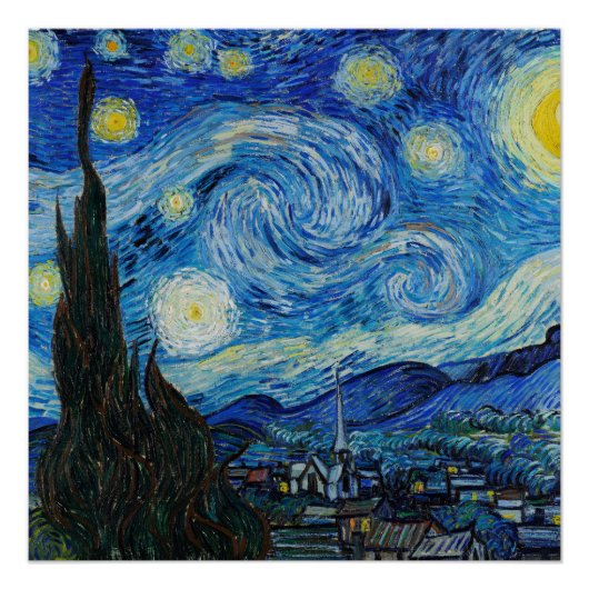 Vincent Van Gogh's The Starry Night Poster (Vorderseite)