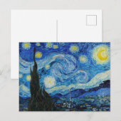 Vincent Van Gogh's The Starry Night Postkarte (Vorne/Hinten)