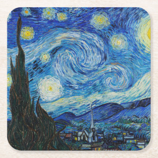 Vincent Van Gogh's The Starry Night Rechteckiger Pappuntersetzer