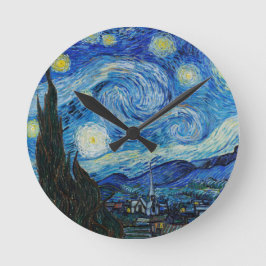 Vincent Van Gogh's The Starry Night Runde Wanduhr