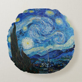 Vincent Van Gogh's The Starry Night Rundes Kissen