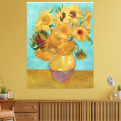 Vincent van Gogh's Vase mit zwölf Sonnenblumen Leinwanddruck (Insitu (Wohnzimmer))