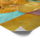 Vincent van Gogh's Vase mit zwölf Sonnenblumen Poster (Ecke)