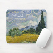 Vincent van Gogh's Weizenfeld mit Cypresse: Mousepad (Mit Mouse)