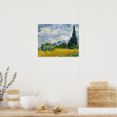 Vincent Van Gogh's Weizenfeld mit Cypressen Sm Poster (Küche)