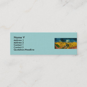Vincent van Gogh's Weizenfeld mit Krähen (1890) Mini Visitenkarte