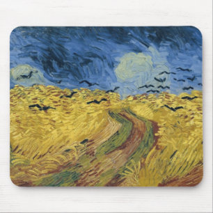 Vincent van Gogh's Weizenfeld mit Krähen (1890) Mousepad