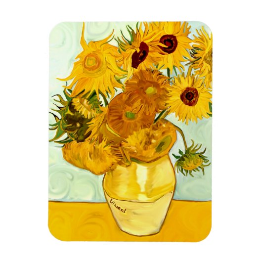 Vincent Van Gogh's Yellow Sunflower Painting 1888 Magnet (Vertikal)