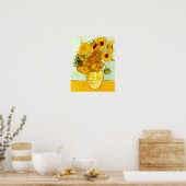 Vincent Van Gogh's Yellow Sunflower Painting 1888 Poster (Küche)