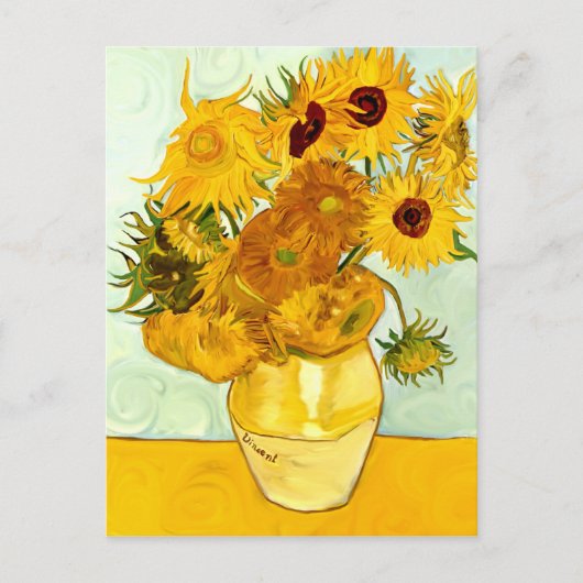Vincent Van Gogh's Yellow Sunflower Painting 1888 Postkarte (Vorderseite)