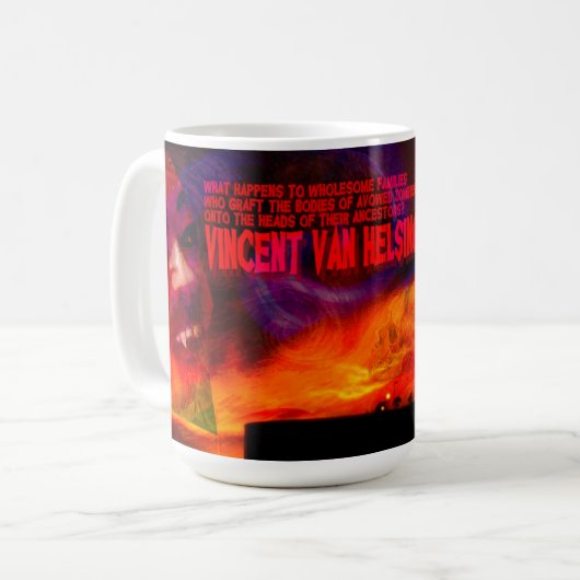 Vincent Van Helsing Kaffeetasse (Vorderseite Links)