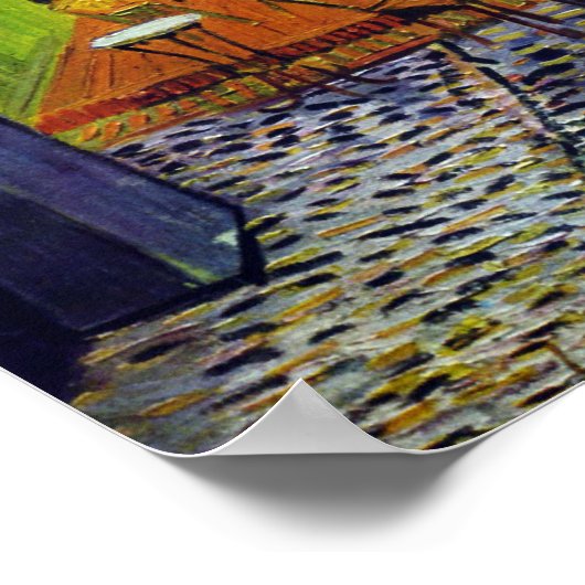 Vincent Willem van Gogh - Cafe Terrace at Night Poster (Ecke)