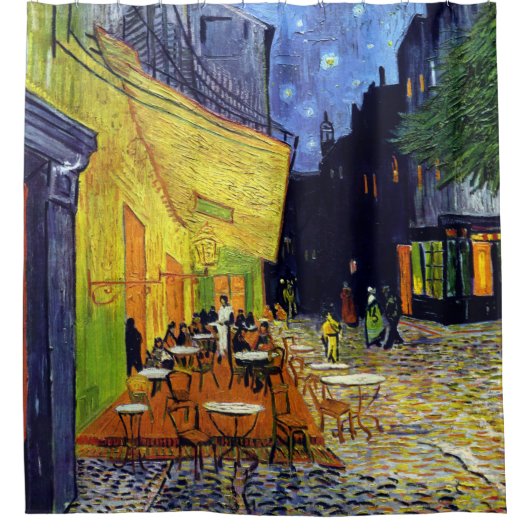 Vincent Willem van Gogh - Café Terrasse bei Nacht Duschvorhang (Vorderseite)