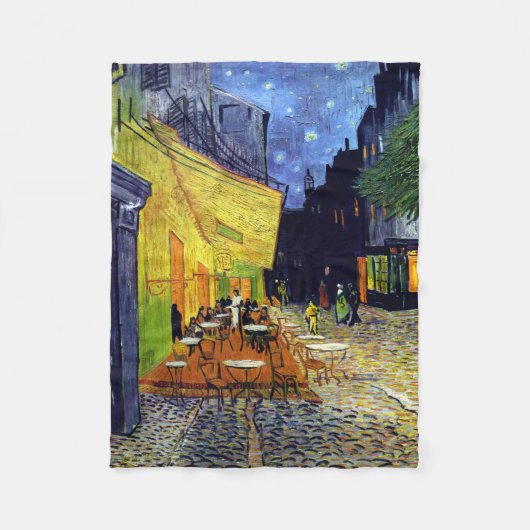 Vincent Willem van Gogh - Café Terrasse bei Nacht Fleecedecke (Vorderseite)