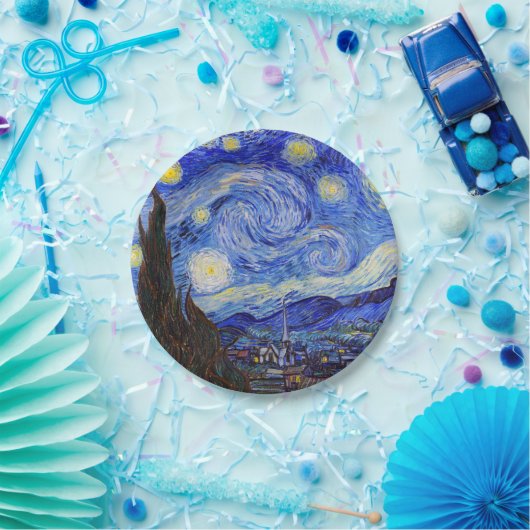 Vincent Willem van Gogh , “ Starry Night ” Pappteller (Party)
