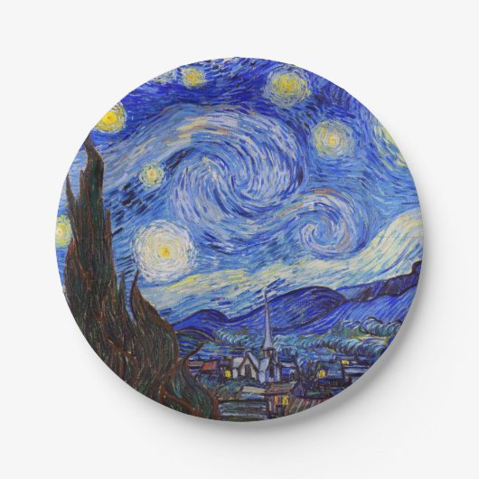 Vincent Willem van Gogh , “ Starry Night ” Pappteller (Vorderseite)