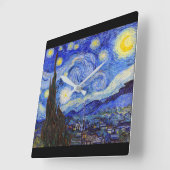 Vincent Willem van Gogh , “ Starry Night ” Quadratische Wanduhr (Winkel)