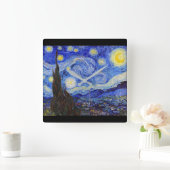 Vincent Willem van Gogh , “ Starry Night ” Quadratische Wanduhr (Zuhause)