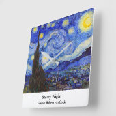 Vincent Willem van Gogh , "Starry Night" Quadratische Wanduhr (Winkel)