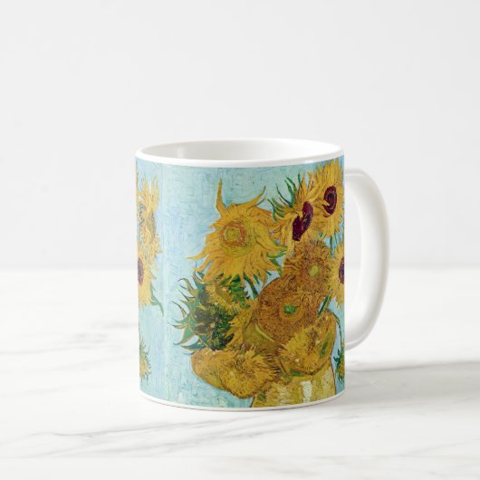 Vincent Willem van Gogh , "Sunflowers" コ ヒ グプ Kaffeetasse (VorderseiteRechts)